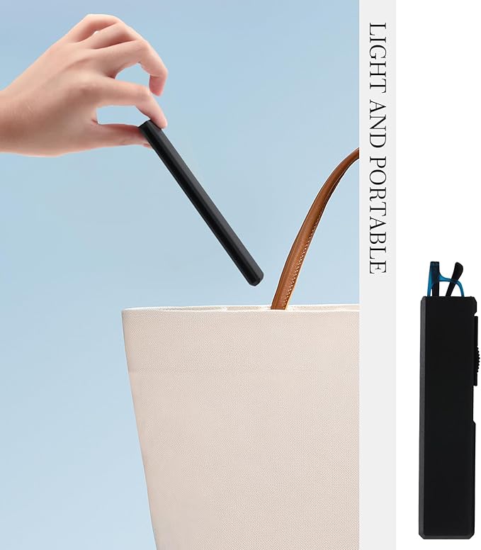 Ultra thin Lightweight Folding Reading Glasses Women Men TR90 Blue Light Blocking Anti UV/Eyestrain Foldable Compact Computer Readers Portable Unique Stretchable Slim Flat case Blue +3.0