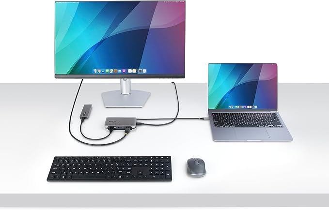 StarTech.com USB-C Docking Station for MacBook Pro M1 M2 M3 M4 and Windows, 4K 60Hz HDMI or DP Video, USB 10Gbps Hub, 100W Laptop Charging, GbE, 1ft/30cm Cable
