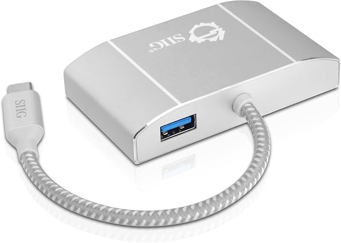 SIIG USB C Hub with PD Charging, 3 USB 3.0 Ports & Type C Power Delivery Charging Port for HP, Chromebook, MacBook and More