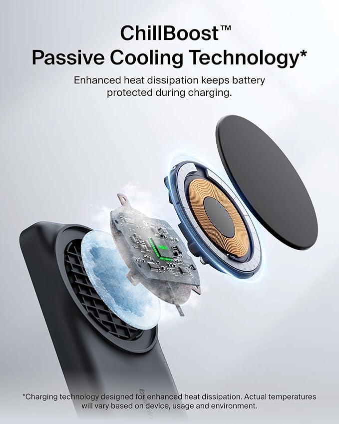 Belkin MagSafe Charger Compatible, 3-in-1 Charging Station, Qi2.2 25W Magnetic Wireless Charger Dock, Foldable Charging Stand for iPhone 17/16/15, Apple Watch, AirPods, Pixel 10 (45W Adapter Included)