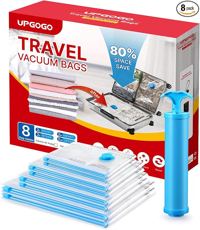 Vacuum Bags for Travel - Space Saver Combo 8 Pack