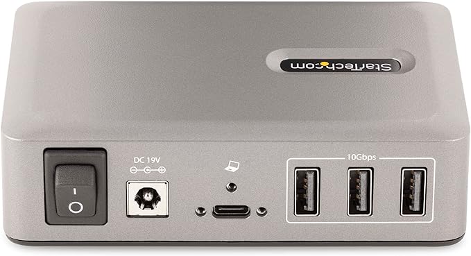 StarTech.com 10-Port USB-C Hub - 8X USB-A/2x USB-C - Self-Powered w/65W Power Supply - USB 3.1 10Gbps - Desktop/Laptop USB Hub w/USB-IF Certified 3ft Locking Cable, USB C Splitter, TAA