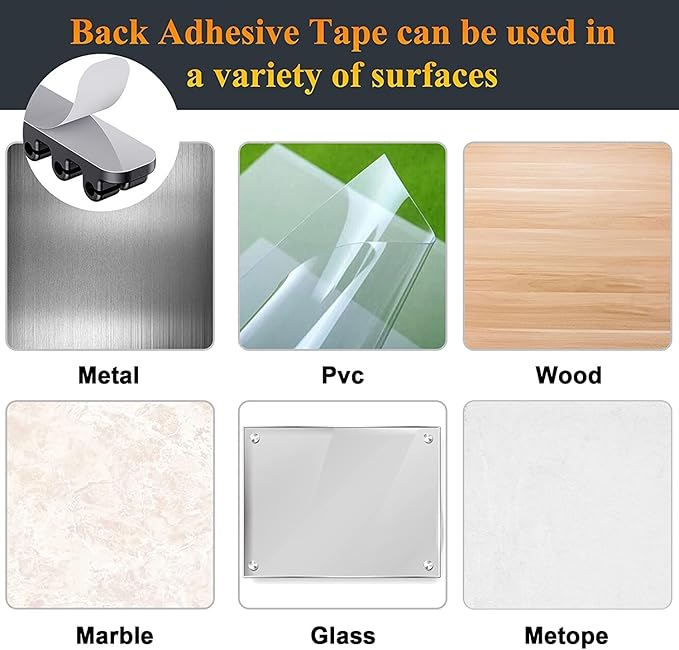 SOULWIT Upgraded Cable Holder, Cable Management Cord Organizer Clips Silicone Self Adhesive for Desktop USB Charging Cable Power Cord Bedside Wire PC Office Home (3/5/7 Slot,Black)