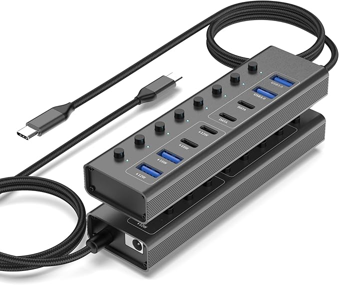 USB C Docking Station 8IN 1 Aluminum Powered USB HUB