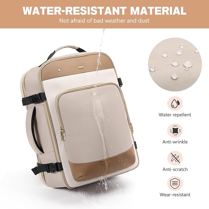 VNINE Travel Backpack for Women Men: 40L Large Carry on Backpack 17 Inch Laptop Backpack Flight Approved Business Work Bag Water Resistant Luggage Daypack Weekender Bag for College Hiking Overnight
