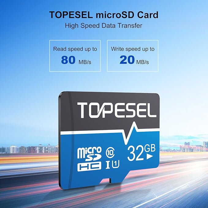 TOPESEL 10-Pack 32GB Micro SD Card Class 10 Micro-SDXC Memory Card UHS-I, High Speed Flash TF Card for Security Camera/Smartphone/Drone/Dash Cam/Tablet/PC, C10, U1, 32GB 10Pack