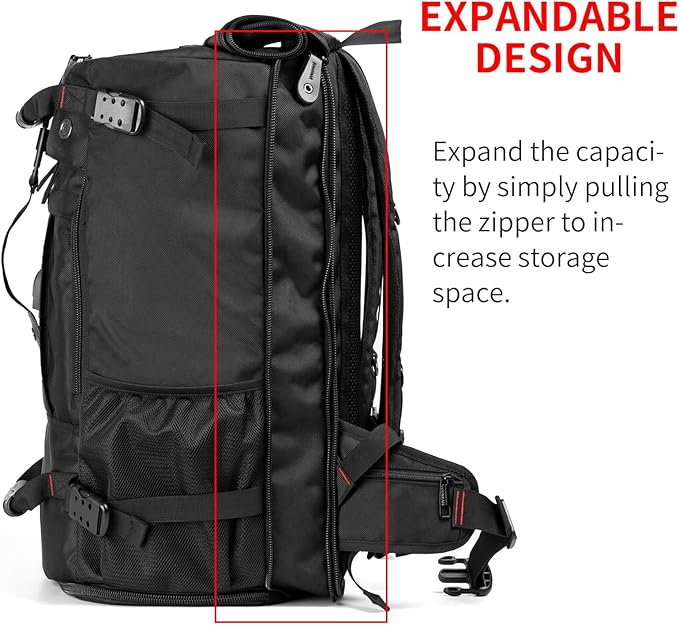 Travel Backpack Carry On Backpack Durable Convertible Duffle Bag Fit for 15.6 Inch Laptop for Men and Women hiking airplane shoes bag extendable three way uses multiple