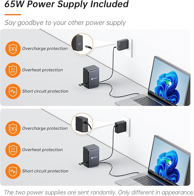 TobenONE USB C Laptop Docking Station Dual Monitor, 15-in-1 USB C Dock with Dual HDMI, 65W Power Supply, VGA, 4xUSB 3.0, 2xUSB 2.0, SD/TF, Ethernet and Audio/Mic for Lenovo, HP, Dell, Surface