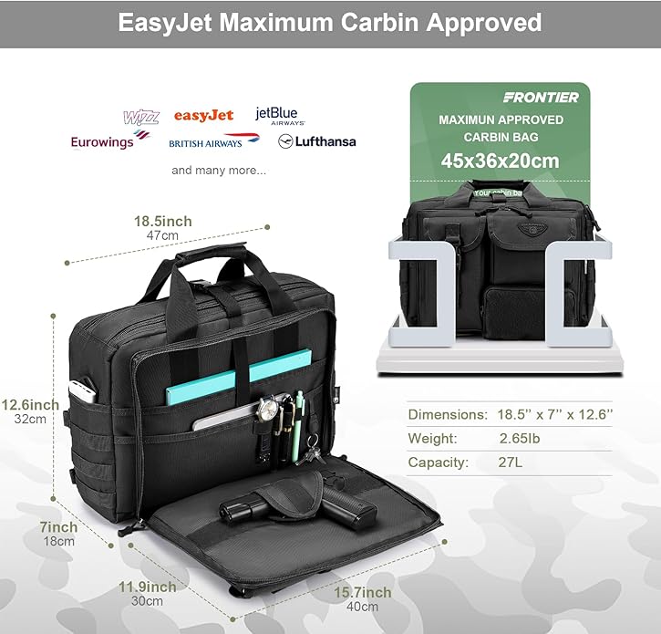 Stypos Tactical Messenger Bag Briefcase for Man Military Laptop Bag 14 Inch/15.6 Inch /17.3 Inch Messenger Shoulder Work Bag