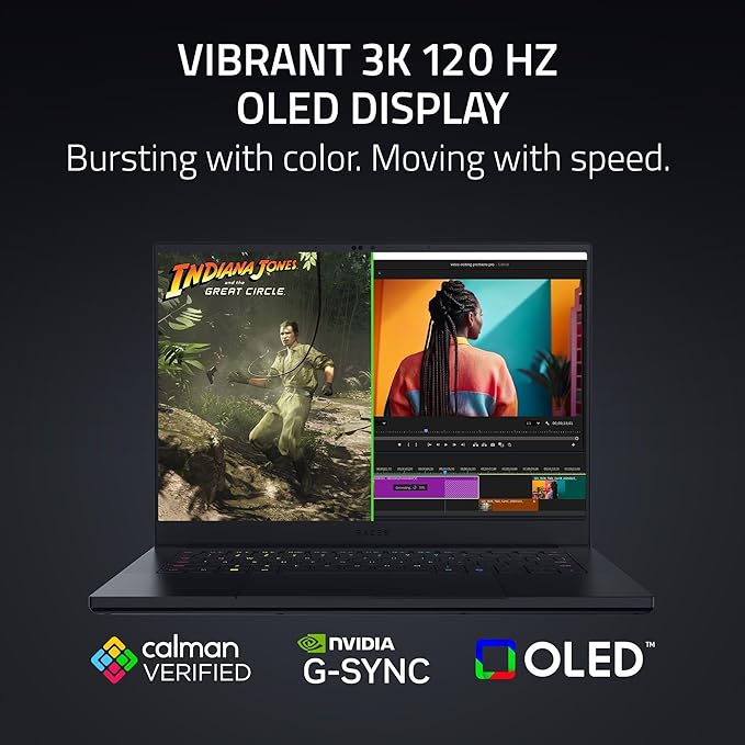 Razer Blade 14 (2025) Gaming Laptop: NVIDIA GeForce RTX 5070 - AMD Ryzen AI 9 365 CPU - 3K 120Hz OLED Display - 32GB LPDDR5X RAM - 1TB SSD - Thin & Lightweight - Chroma RGB - Windows - Black