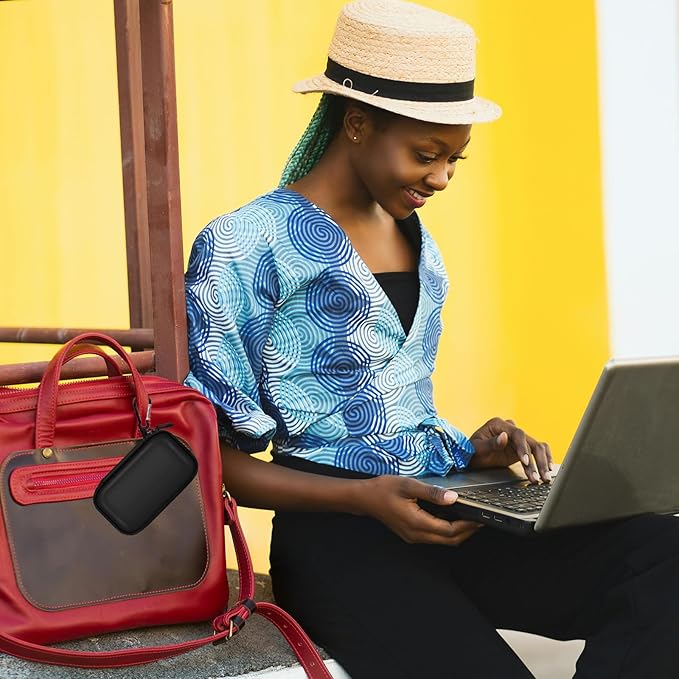 Case Compatible with SanDisk Extreme Pro/for SanDisk Portable SSD 1TB 2TB 4TB 500GB/ for Crucial X10 X9 External Solid State Drive, Travel Storage Bag for Memory Card SD Card - Black (Box Only)