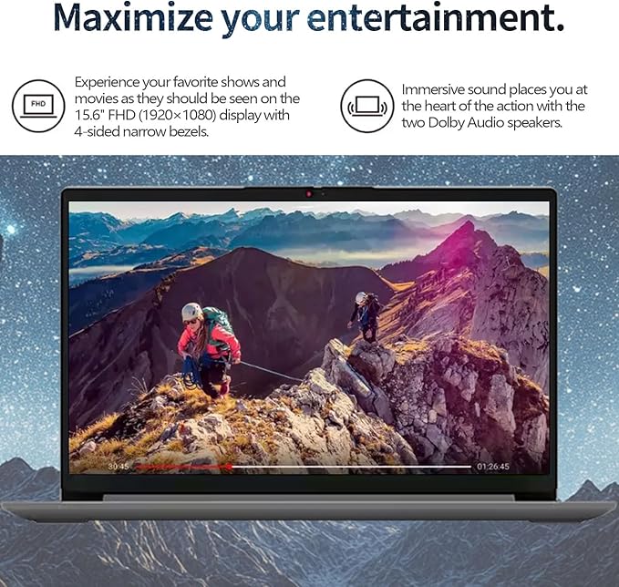 Lenovo IdeaPad 2025 Laptop, 15.6” FHD Anti-Glare, Intel 4-Core CPU, 20GB RAM, 1TB SSD, Wi-Fi 6, 10HR Battery, Win11, 1 Yr ADP + Office 365 w/1TB Cloud Storage, Student & Home Use, w/Cooler Bundle
