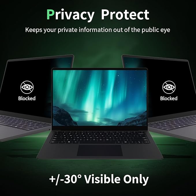 Laptop Privacy Screen 17 Inch, Laptop Screen Privacy Shield 16:10 Aspect Ratio Anti-Glare Blue Light Computer Monitor Protector,Removable 17in Filter for Lenovo HP Dell Acer Asus Thinkpad Envy Xps