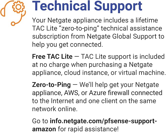 Netgate 2100 Base pfSense+ Security Gateway | Firewall, VPN, Router | Lifetime TAC Lite Support | 4X 1 GbE Ports | 1x 1 GbE Combo RJ45 or SFP (10.6 GB eMMC)