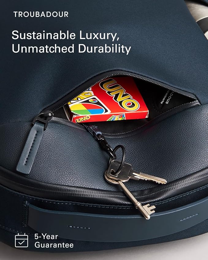 Troubadour Apex 3.0-22L Premium Laptop Backpack - Ergonomic & Water Resistant - Designed for Work and Travel - Navy