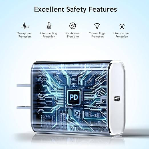 iPhone 17 16 Charger Fast Charging,20W Fast USB C Charger Block 3Pack USBC Type C Fast Charging 6FT Woven Charge Cable for Apple iPhone Air/17 Pro Max/16e/16 ProMax/16Plus/15 Pro/iPad Pro/Air/AirPods