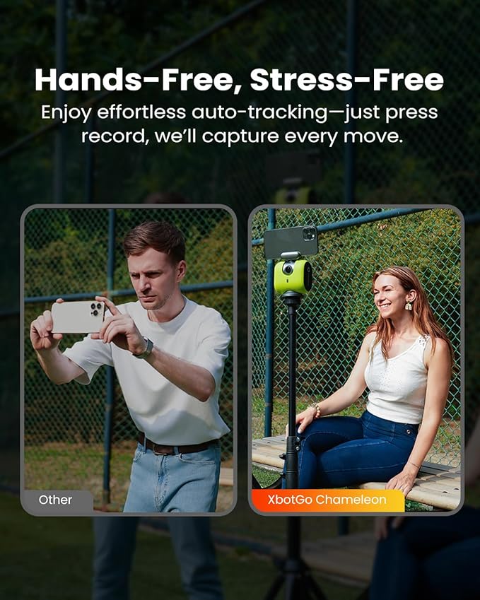 Chameleon AI Auto Sports Action Camera - 4K 60FPS Soccer Camera and Basketball Tracking Camera for Team Sports, Live Streaming, No Subscription, Works with iOS & Android (Pearl Grey)