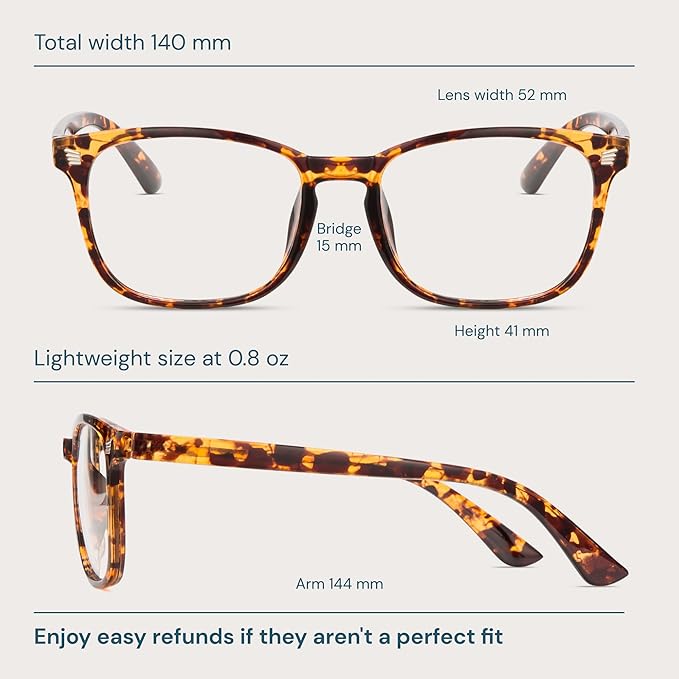 Gaoye Blue Light Glasses for Computer & Gaming - Anti UV Ray Lenses, Scratch-Resistant & Comfort Fit