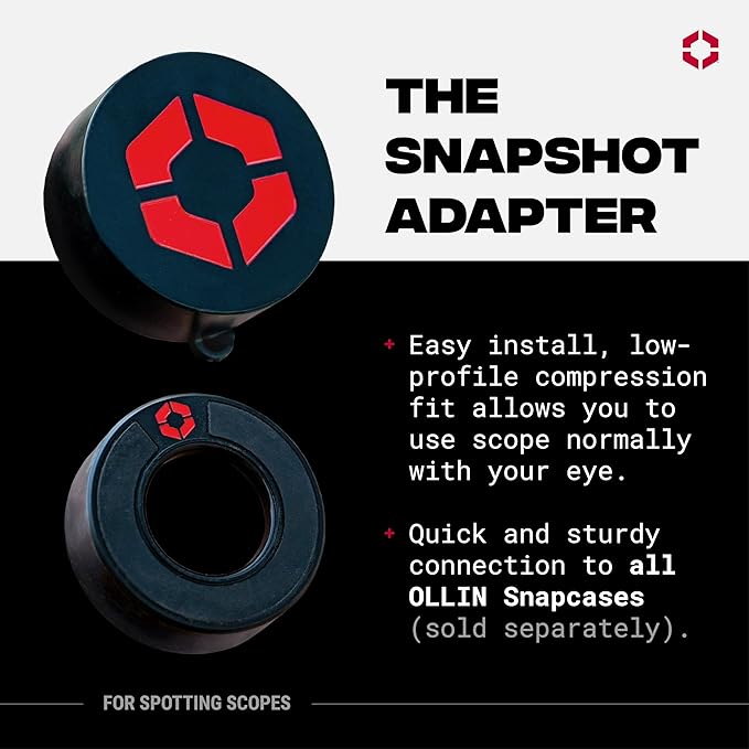 OLLIN Snapshot Spotter Adapter - Magnetic Eye Piece for Spotting Scopes, Attachment for Smartphone Digiscoping, Hunting, Wildlife Photography Compatible with, Swarovski, Kowa