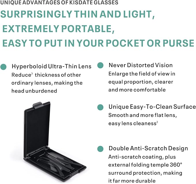 Case Upgrade-Ultra-light and Thin Foldable Reading Glasses Folding Readers for Men Women Compact Portable Rectangle Eyewear Case (Tortoise, 2.0)