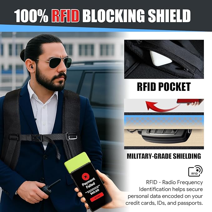 Travel Backpack, Expandable 50L Carry On Backpack, Extra Large Anti-Theft TSA Flight Approved Large Weekender Daypack Bag for Men and Women, Waterproof Pocket Lightweight Travel Gifts for Men, Black