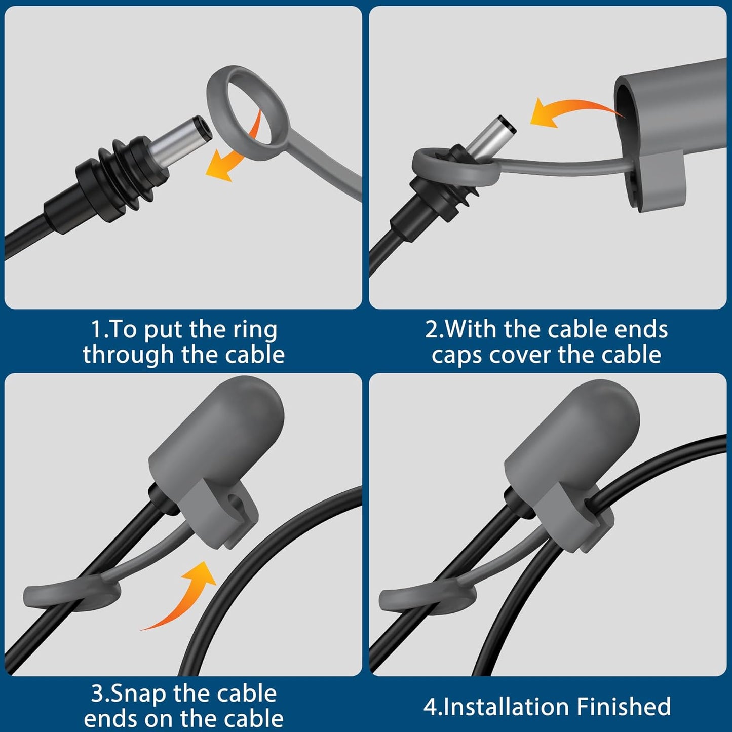 for Starlink Mini Silicone Cable Caps Set, 2*Cable Ends Caps,1*Plug for Power Supply, 2 *Plugs for Mini Output Port, Dustproof Waterproof Accessories for Starlink Mini, Set of 5, Gray