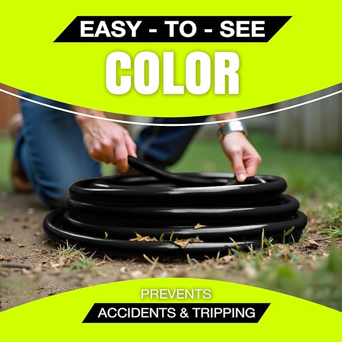 75ft Outdoor/Indoor Extension Cord 16/3 Gauge Heavy Duty 3 Prong SJTW, Waterproof, Flexible Cold-Resistant Long Power Cord,10A 125V 1250W, Black by LifeSupplyUSA