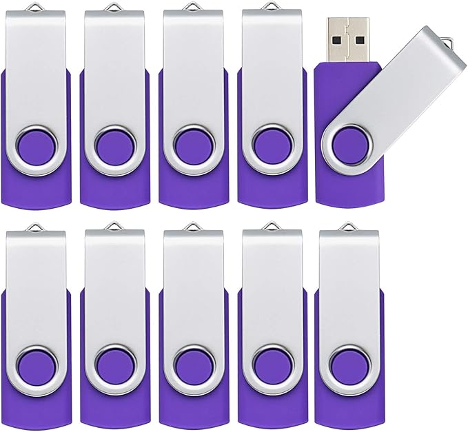 KOOTION 10PCS 16GB USB 2.0 Flash Drive 10 Pack USB Flash Drive Memory Stick Thumb Drive Flash Drives Purple