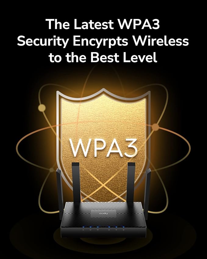 Cudy AX3000 WiFi 6 Router – 802.11ax Wireless Dual Band Gigabit Internet Router, VPN Compatible, MU-MIMO, WireGuard, Cudy Mesh Compatible WR3000