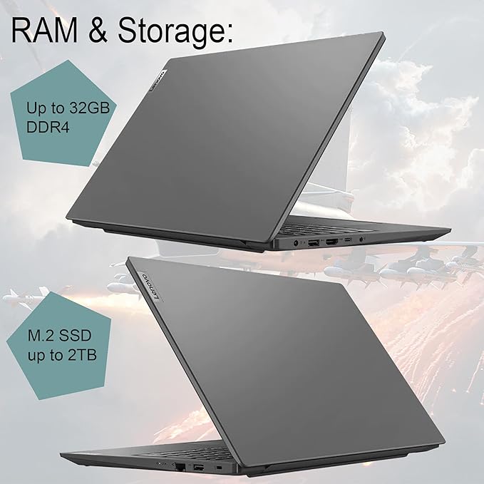 Lenovo V15 Laptop, 15.6" Full HD (1920 x 1080) Anti-Glare Display, Intel Dual-Core Processor, 8GB RAM, 1TB SSD, Wi-Fi, Ethernet RJ-45, USB-C, HDMI, Windows 11 Pro, for Home and Business