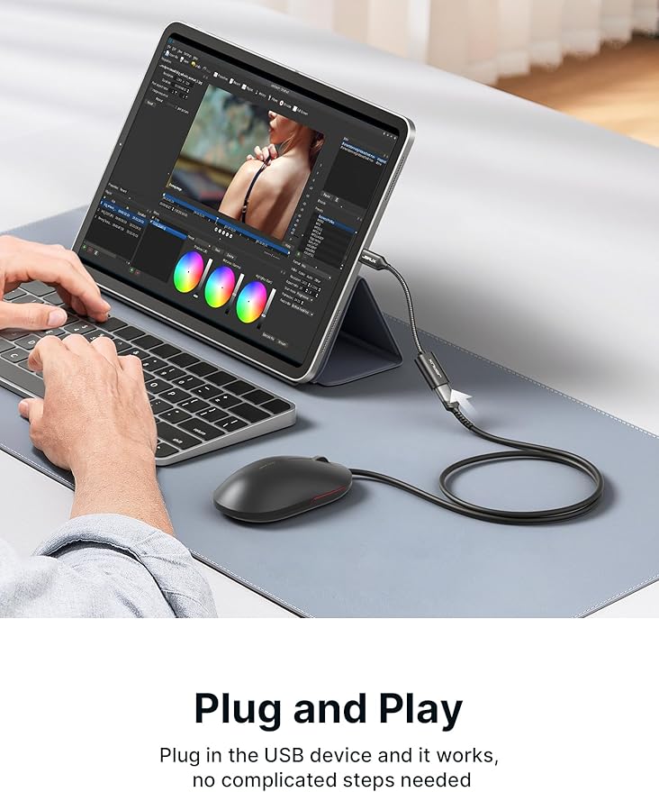 JSAUX USB C to USB 3.0 Adapter [2 Pack], USB C Male to USB Female OTG Cable Adapter Compatible with MacBook Pro/Air, iPhone 17 Pro Max/iPhone Air/16e/16/15 Series, Samsung Galaxy S25/S24/S23-Black