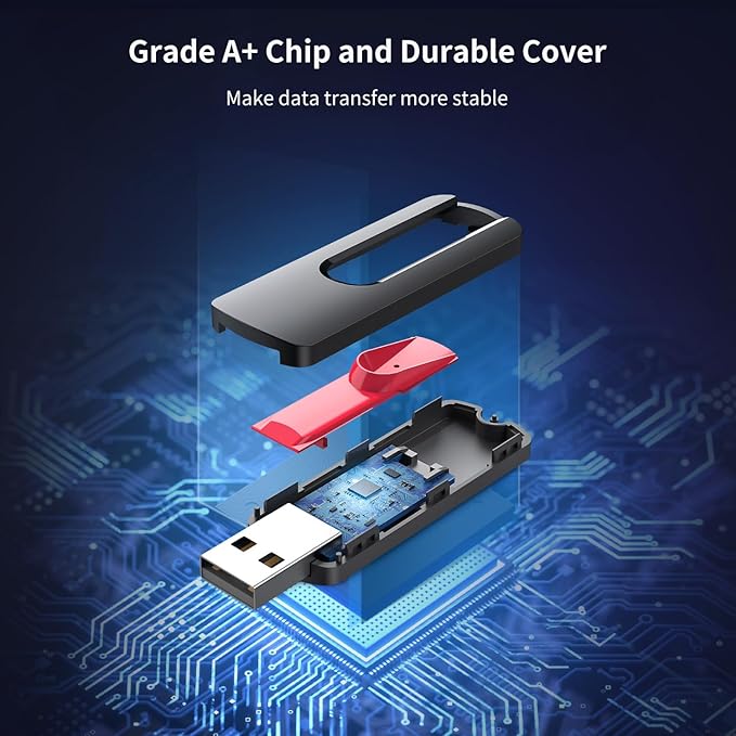 RAOYI 10Pcs 8GB USB Flash Drives Slide Retractable Memory Stick Bulk USB 2.0 Thumb Drive Jump Drive Zip Drive USB Sticks Data Storage Backup for PC Mac (8G, 10 Mixed Color)