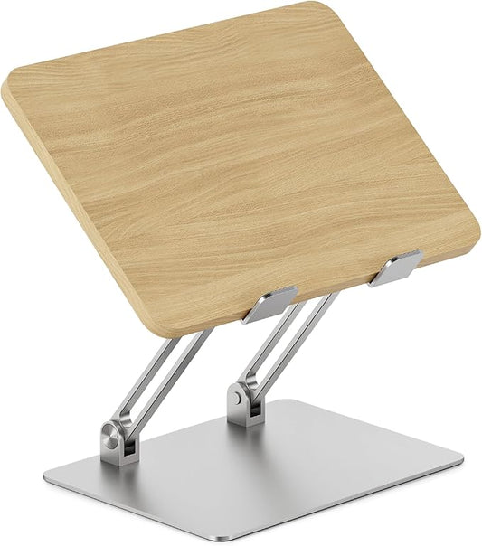 Branch Adjustable Laptop Stand - Elevate Ergonomics & Reduce Strain, Laptop Riser Customizable Height & Angle, Portable & Robust Design for Home or Office, Secure Silicon Grips - Woodgrain