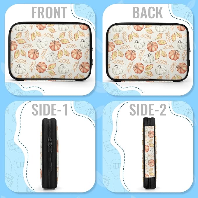 Maple Pumpkin Travel Organizer Case, Tech Accessories Cable Storage Bag for Cords, Charger, Phone, Hard Drive