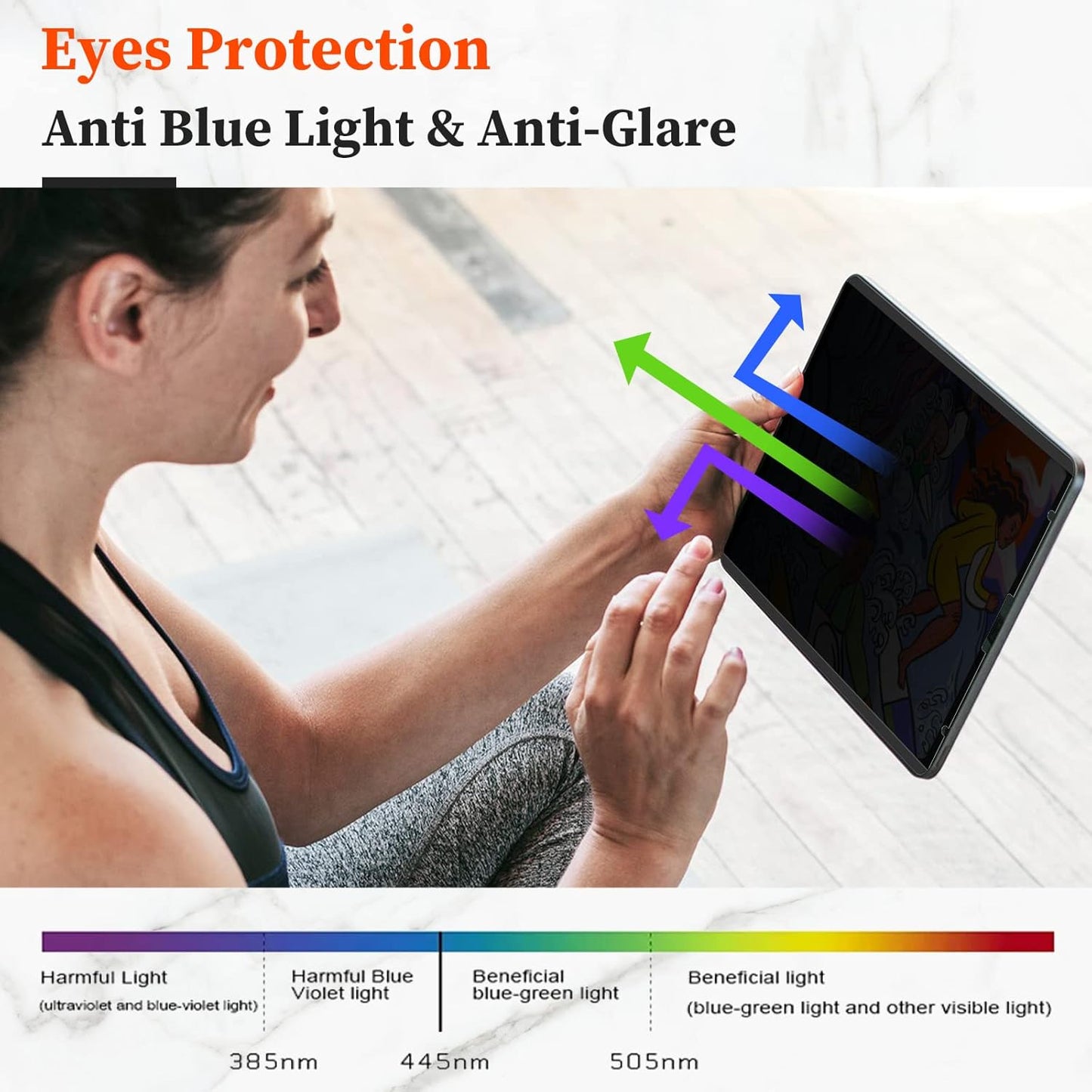 Upgraded 360° iPad Pro 12.9 inch Privacy Screen Protector (Landscape+Portrait Privacy), Magnetic Removable 4-Way Anti Spy Screen Film for Apple iPad Pro 12.9" 6th 5th 4th 3rd Generation 2022 2021 2020