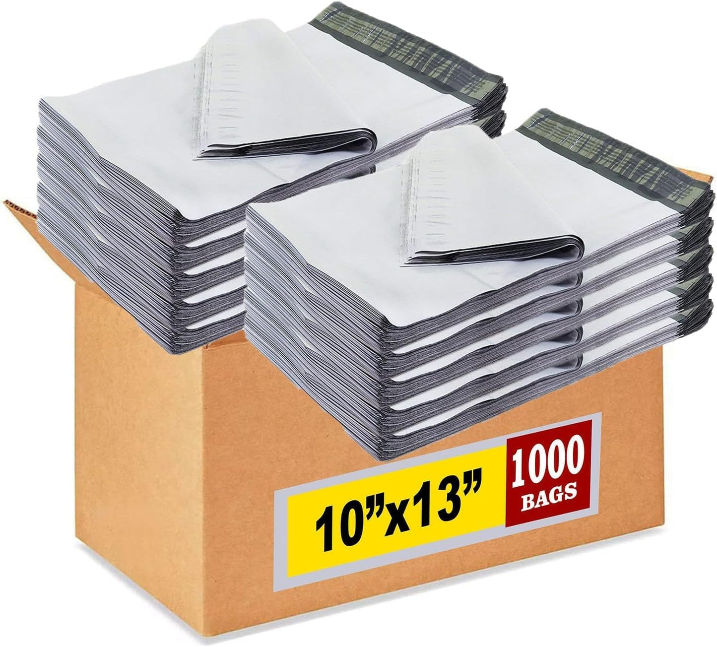 iMBAPrice 1000 - 10x13 Premium Matte Finish White Poly Mailers Envelopes Bags (iMBA-4PM-1000)