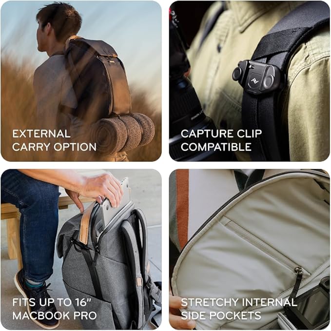 Peak Design Everyday Backpack V3 20L, Kelp, MagLatch Top, Dual Side Access, FlexFold Dividers, Fits 15" Laptop, For Camera Carry, Daily Commutes or Travel, Versatile Backpack for Men and Women