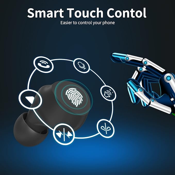 Small Wireless Earbuds,MiNi Headphones 36H Playtime IPX5 Waterproof Stereo Earphone Cordless Sport Headsets, Bluetooth Earbuds with Mic