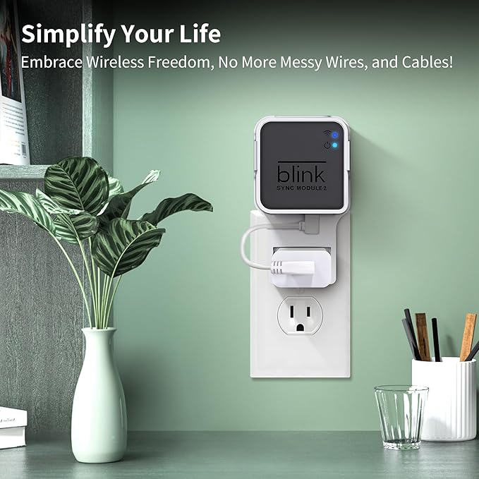 256GB Blink USB Flash Drive & Wall Mount for Blink Sync Module 2 with Short Cable – Declutter, Save Space, and Effortlessly Enhance Security (1 Pack)