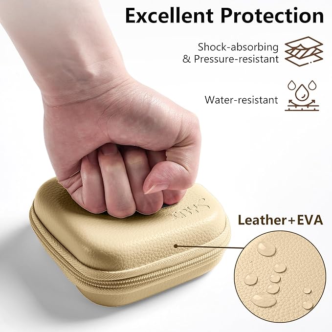 Charger Case for Macbook, Portable Tech Electronic Organizer Bag, Travel Storage Pouch for Laptop Accessories, MacBook Power Adapter, Charging Cords, USB, Power Bank (Light Khaki, M)