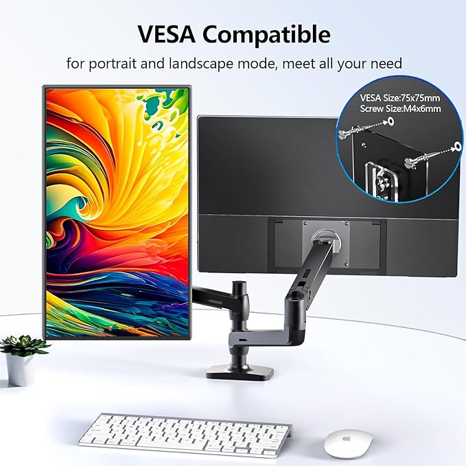 4K Large Portable Monitor 24” UHD 3840 * 2160 120% sRGB IPS Dual Speaker USB-C HDMI Extend Second Screen Display VESA Kickstand for Mac External PC Laptop Phone PS4/PS5