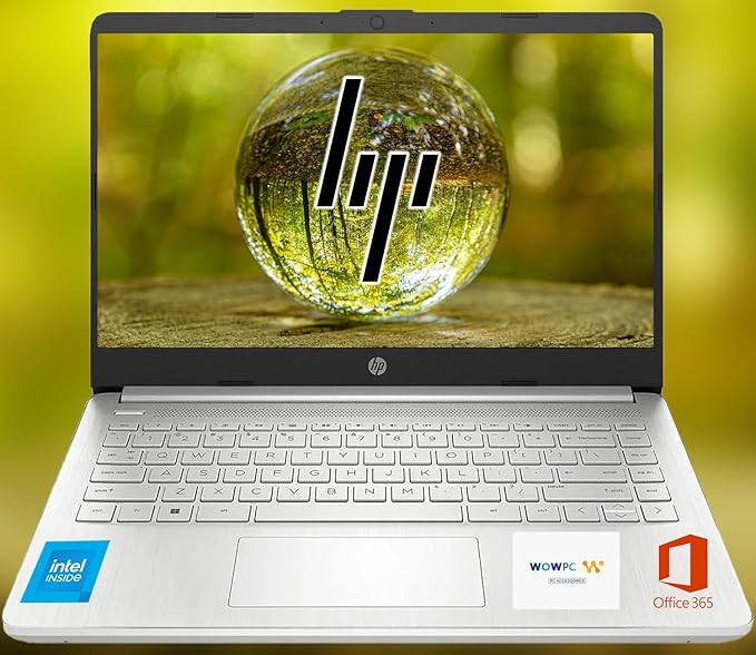 HP Ultrabook, Intel CPU, 16GB RAM, 1.6TB Storage (128GB OnBoard w/ 512GB Portable Drive + 1TB OneDrive), Up to 12 hrs Battery Life, Windows 11 Pro, Natural Silver, w/WOWPC 3-in-1 Bundle