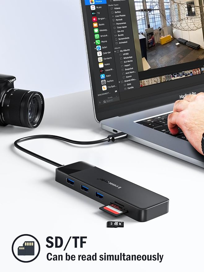 Lemorele USB C Docking Station Dual Monitor 10- in-1 Triple Display Laptop Hub Multiport Adapter w/2 HDMI 4K+VGA+3 USB3.0/2.0+TF/SD 2.0+Audio+100W PD, USB C Dongle for Mac/Dell/HP/Lenovo/Surface
