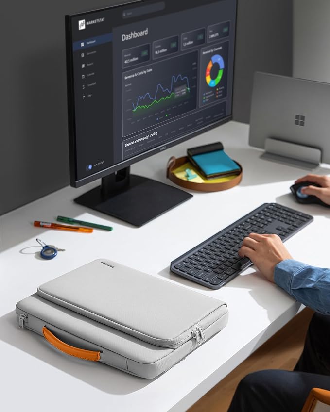 tomtoc 360 Protective Laptop Carrying Case for 14-inch MacBook Pro M5/M4/M3/M2/M1 Pro/Max 2025-2021, 12.9-13 Inch iPad Pro/Air, Water-Resistant MacBook Accessory Bag Sleeve