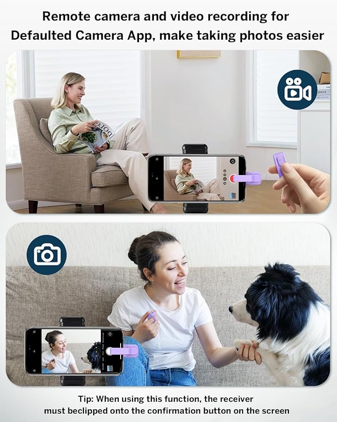 [Case-Friendly] Remote Control Page Turner Ring for Kindle Paperwhite Oasis Scribe Kobo eReaders, Camera Camcorder Remote Controls, Page Turner Clicker for ipad iPhone Tablets with Storage Bag