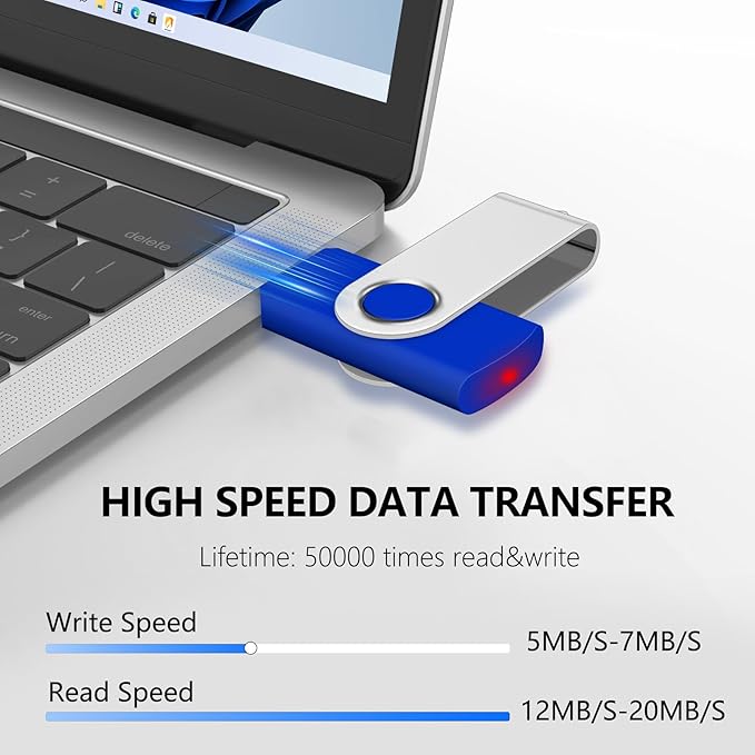 AreTop Flash Drive 4GB 10 Pack, Pen Drive Memory Stick USB2.0 USB Flash Drive Bulk Swivel Thumb Drives 4GB Stick Memorias USB Date Storage 10 PCS - Mixed Colors