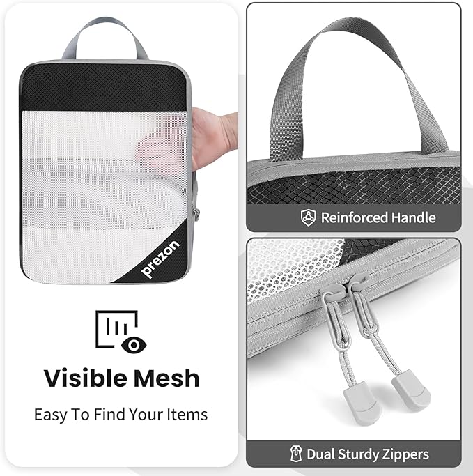 8 Set/6 Set/4 Set Compression Packing Cubes for Travel, Lightweight Vacation Travel Essentials, Travel Accessories for Suitcase Organizer Bags Set, Durable Luggage Organizer