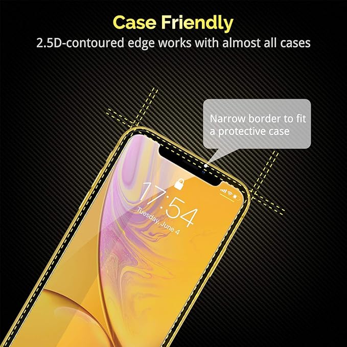 UNBREAKcable Shatterproof Screen Protector for iPhone 11/ iPhone XR [3-Pack] [Easy Installation Frame] 9H Hardness[99.99% HD Clear] [Bubble Free] for Apple 6.1''
