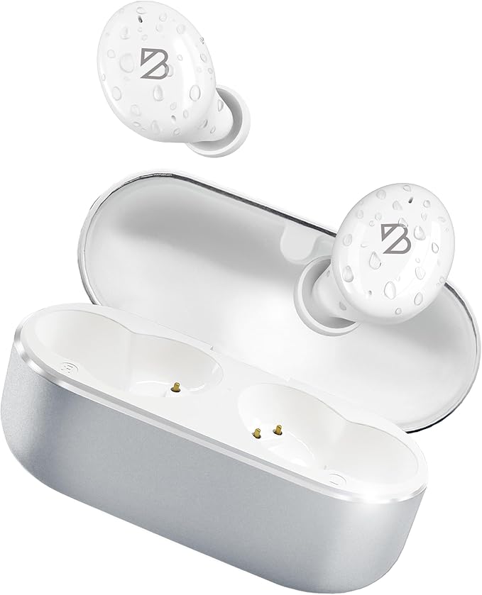 Back Bay Audio Tempo 30 Wireless Earbuds for Small Ears - Award-Winning Sound, Sweatproof Bluetooth Earbuds, Comfortable Ear Buds for Women, White Earphones Small Ear Canals, Long Battery Headphones