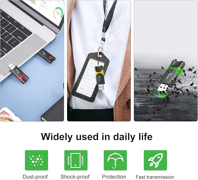 KEXIN Flash Drive 64GB USB 3.0 Flash Drive 64 GB Thumb Drive 5 Pack Memory Stick USB Drive Data Storage Jump Drive Colorful(64G 5-Pack)